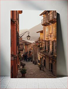 Πίνακας, Charming Italian Street at Sunset Γοητευτική ιταλική οδός στο ηλιοβασίλεμα