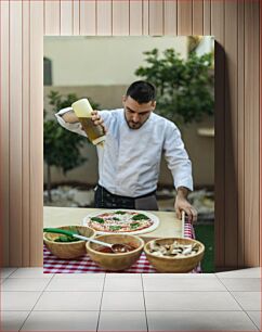 Πίνακας, Chef Preparing Pizza Σεφ ετοιμάζει πίτσα