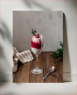 Πίνακας, Chia Pudding with Raspberry Πουτίγκα Chia με Βατόμουρο