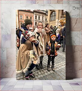 Πίνακας, Children Enjoying Pastries in Traditional Clothing Παιδιά που απολαμβάνουν γλυκίσματα με παραδοσιακή ενδυμασία