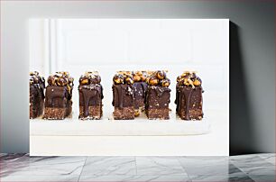 Πίνακας, Chocolate Hazelnut Bars Μπάρες σοκολάτας φουντουκιού