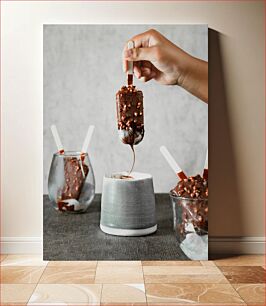 Πίνακας, Chocolate Ice Cream Pops Παγωτό σοκολάτας