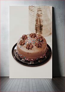 Πίνακας, Chocolate Sprinkles Cake Κέικ με σοκολάτα