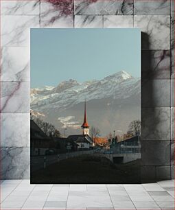 Πίνακας, Church and Mountain Landscape Εκκλησία και ορεινό τοπίο