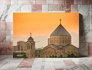 Πίνακας, Church at Sunset Εκκλησία στο ηλιοβασίλεμα