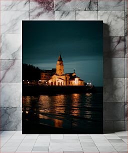 Πίνακας, Church by the Sea at Dusk Εκκλησία δίπλα στη θάλασσα στο σούρουπο