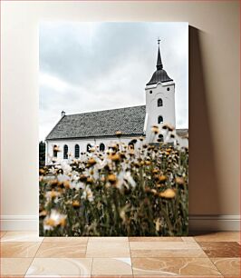 Πίνακας, Church with Field of Flowers Εκκλησία με Λουλούδι