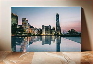 Πίνακας, City Reflection at Dusk Αντανάκλαση της πόλης στο σούρουπο