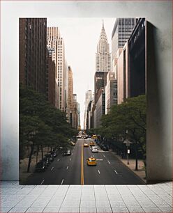 Πίνακας, City Street with Skyscrapers Οδός της πόλης με ουρανοξύστες