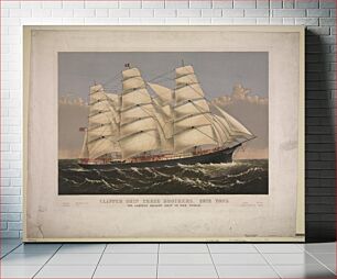 Πίνακας, Clipper ship Three Brothers, 2972 tons: The largest sailing ship in the world