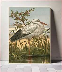 Πίνακας, Cloisonne, stork