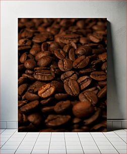 Πίνακας, Close-up of Coffee Beans Κοντινό πλάνο κόκκων καφέ