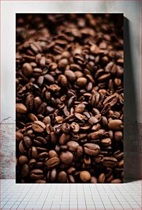 Πίνακας, Close-up of Coffee Beans Κοντινό πλάνο κόκκων καφέ