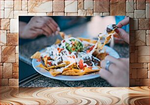 Πίνακας, Close-up of Nachos with Toppings Κοντινό πλάνο του Nachos με γαρνιτούρες