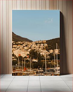 Πίνακας, Coastal Village with Boats Παραθαλάσσιο χωριό με βάρκες