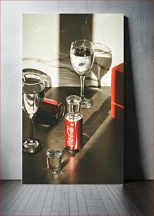 Πίνακας, Coca-Cola and Glasses Still Life Coca-Cola and Glasses Still Life