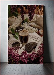 Πίνακας, Coffee and Cookies with Lilacs Καφές και μπισκότα με πασχαλιές