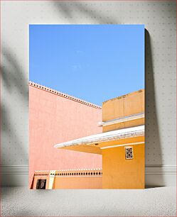 Πίνακας, Colorful Architecture Against Blue Sky Πολύχρωμη Αρχιτεκτονική ενάντια στον Γαλάζιο Ουρανό