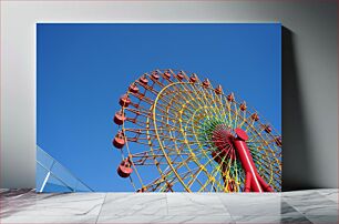 Πίνακας, Colorful Ferris Wheel Against Blue Sky Πολύχρωμη ρόδα λούνα παρκ στο γαλάζιο του ουρανού