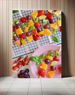 Πίνακας, Colorful Fruit Skewers Πολύχρωμα Σουβλάκια Φρούτων