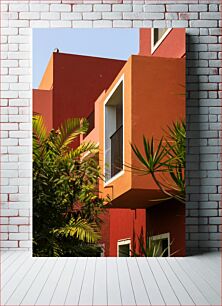 Πίνακας, Colorful Modern Building with Greenery Πολύχρωμο μοντέρνο κτίριο με πράσινο