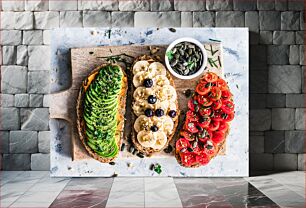 Πίνακας, Colorful Open-Faced Sandwiches Πολύχρωμα σάντουιτς ανοιχτού προσώπου