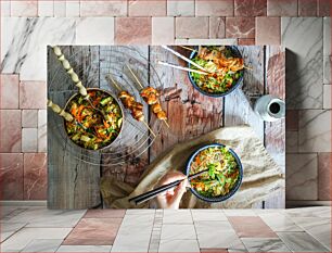 Πίνακας, Colorful Salad and Skewers Πολύχρωμη σαλάτα και σουβλάκια