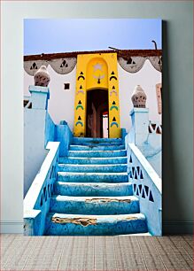 Πίνακας, Colorful Staircase of an Ancient Building Πολύχρωμη σκάλα ενός αρχαίου κτηρίου