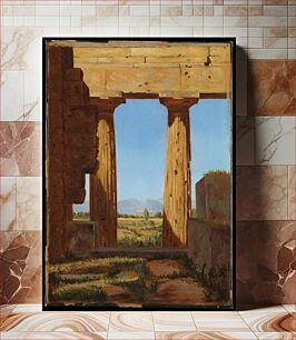 Πίνακας, Columns of the Temple of Neptune at Paestum by Constantin Hansen