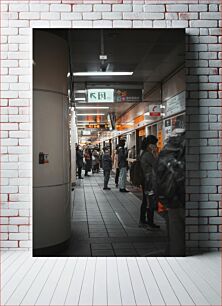 Πίνακας, Commuters in a Subway Station Επιβάτες σε σταθμό του μετρό