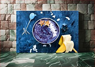 Πίνακας, Cosmic Smoothie Bowl with Banana and Coconut Cosmic Smoothie Bowl με μπανάνα και καρύδα