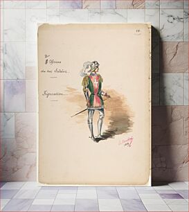 Πίνακας, Costume Design for "Officiers du duc Frédéric" a; Descriptive Sheet of Costume Accessories [b]