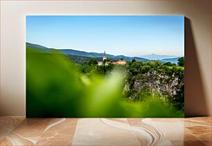 Πίνακας, Countryside Hilltop Church Εκκλησία στην κορυφή του λόφου στην εξοχή