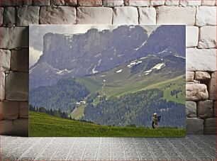 Πίνακας, Couple Hiking in Mountainous Landscape Ζευγάρι Πεζοπορία σε ορεινό τοπίο