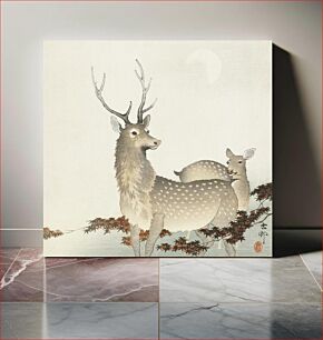 Πίνακας, Couple of deers (1900 - 1930) by Ohara Koson (1877-1945)