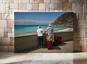 Πίνακας, Couple Overlooking the Sea Ζευγάρι με θέα στη θάλασσα