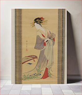 Πίνακας, Courtesan with Fan and Koto