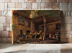 Πίνακας, Courtyard of the Painter's House, Cairo (1850-1851) by John Frederick Lewis