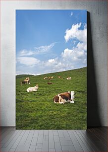 Πίνακας, Cows Grazing on a Hillside Αγελάδες που βόσκουν σε μια πλαγιά