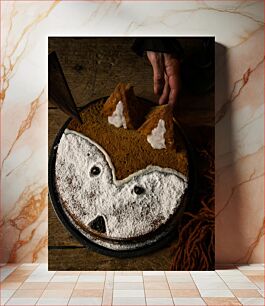 Πίνακας, Creative Fox-Shaped Cake Δημιουργικό κέικ σε σχήμα αλεπούς