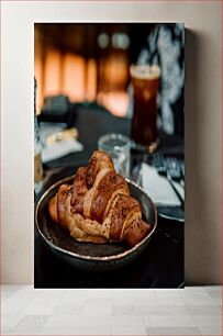 Πίνακας, Croissant on Table Κρουασάν στο τραπέζι