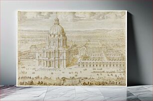 Πίνακας, Cruyl Lievin. "L'hôtel royal des Invalides". Paris (VIIème arr.). Dessin, vers 1710. Paris, musée Carnavalet