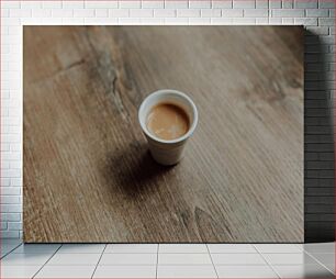 Πίνακας, Cup of Espresso on Wooden Table Φλιτζάνι εσπρέσο σε ξύλινο τραπέζι