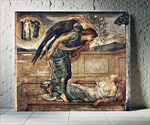 Πίνακας, Cupid and Psyche: Cupid Finding Psyche Asleep by a Fountain (1881) by Edward Burne–Jones