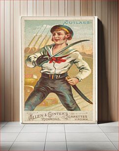 Πίνακας, Cutlass, from the Arms of All Nations series (N3) for Allen & Ginter Cigarettes Brands