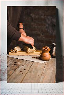 Πίνακας, Cutting Almond Nougat Κοπή νουγκά αμυγδάλου