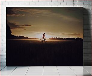 Πίνακας, Cyclist at Sunset Ποδηλάτης στο ηλιοβασίλεμα