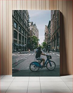 Πίνακας, Cyclist in the City Ποδηλάτης στην Πόλη