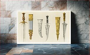 Πίνακας, Daggers and sheaths from the Industrial arts of the Nineteenth Century (1851-1853) by Sir Matthew Digby wyatt (1820-1877)