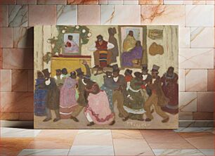 Πίνακας, Dancing People: Candombe (Personas bailando: [Candombe]) by Pedro Figari